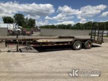 2015 Custom Heavy 12T172XSBW T/A Tagalong Equipment Trailer, 30ft. overall,17ft. level deck, 4ft. be