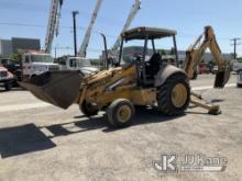 1999 Ford 555E Backhoe Rubber Tired Tractor Loader Runs, Moves, & Operates