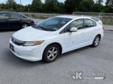 2012 Honda Civic 4-Door Sedan CNG Only, Runs & Moves, Body & Rust Damage, Low Fuel) (Inspection and 
