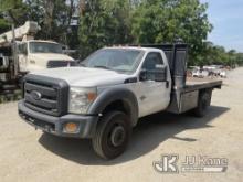 2016 Ford F550 4x4 Flatbed Truck Runs & Moves, Check Engine Light On, Rust & Body Damage, Seller Sta