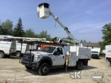 Terex/HiRanger LT40, Articulating & Telescopic Bucket mounted behind cab on 2013 Ford F550 4x4 Chipp