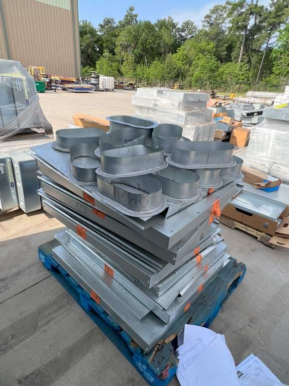 PALLET OF ASSORTED GALVANIZED BLANK PLATES AND END CAPS
