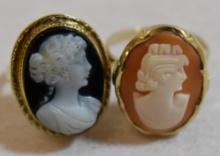 VINTAGE GOLD & CAMEO RINGS!!!