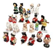Salt & Pepper Shakers (12 Sets) Asian/mexican, Unmarked/made In Japan, Cera