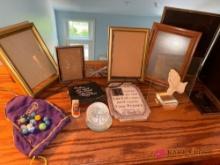 upstairs, miscellaneous lot of picture frames