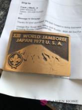 1971 world jamboree japan BSA belt buckle