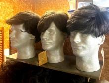 3- Men?s wigs and styrofoam heads