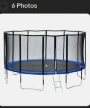NEW NEVER SETUP 13 foot trampoline and enclosure net set