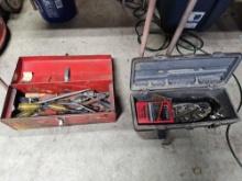 two 19 inch tool boxes with contents.