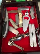 Jewelry box with assorted knives/tools