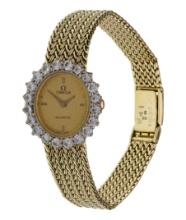 Omega 14k Yellow Gold Case and Band Quartz Wristwatch