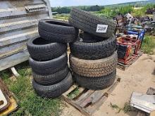 (9) Tires, (3) small Tires