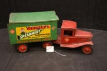 1930s Wrigley's Spearmint Chewing Gum RR Express Agency Buddy L Truck and Trailer w/Battery Operated