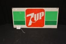 Tin 7-Up Advertising Sign; 22"x10"