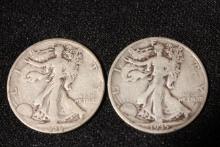 2 - Walking Liberty Half Dollars to include 1935 and 1936; 2xBid