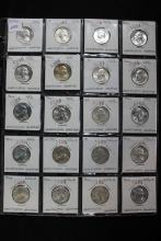 20 - 1964 Washington Silver Quarters; Unc.; 20xBid