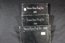 3 - U.S. Mint Proof Sets including 1976, 1980, and 1981 3xBid
