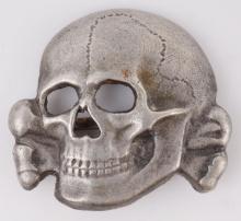 WWII GERMAN REICH TOTENKOPF SKULL BADGE FOR VISOR