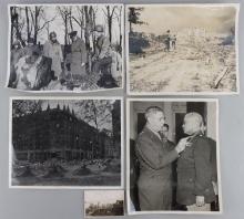WWII PHOTO LOT OF 5 NUREMBERG ANZIO EISENHOWER