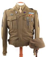 WWII U.S. ARMY IKE JACKET & SHIRT STERLING CIB