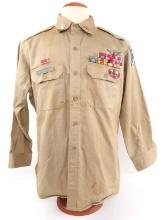 FLIGHT SURGEON MAC MCCALEB WWII DECORATED SHIRT