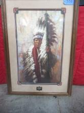FRAMED hOWARD TERPNING " THE STRENGTH OF EAGLES"  892/1250  W/ LETTER OF AUTHENTICITY