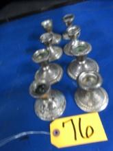 8 STERLING CANDLEHOLDERS