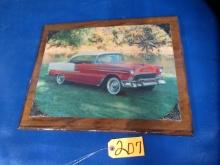 CLASSIC CHEVY WOODEN CLOCK