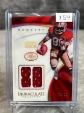 Jerry Rice #74/80 Game Worn Jersey 2017 Immaculate Collection NU-88