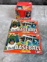 1982 Fleer BB Complete Sticker Box With (2) Albums