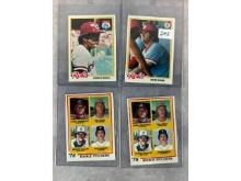 1978 Topps Baseball Hall of Fame lot- Rose, Bench, Two Jack Morris Rookies