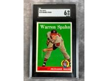 Warren Spahn 1958 Topps, SGC graded, EX-NM