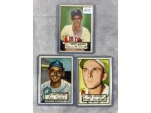 3- 1952 Topps Baseball Cards