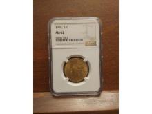 1926 $10. INDIAN HEAD GOLD PIECE NGC MS62