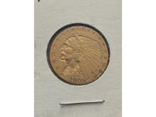 1909 $2.50 INDIAN HEAD GOLD PIECE AU