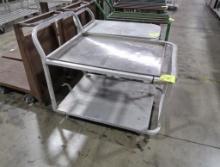 aluminum stocking cart w/ stainless top