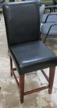 Black Leather Tall Chair