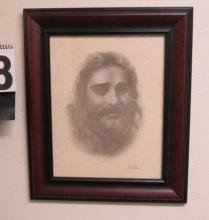 Jesus by Fern Beckham Framed Art, 15.5"x17.5"