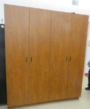 2 door storage cabinet pressed board with adjustable shelves  comes with keys 84" h x 36" w x 24"...