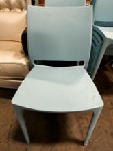 Light Blue Stack Chair / Very Light & Easy To Stack