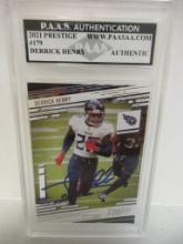 Derrick Henry of the Tennessee Titans signed autographed slabbed sportscard PAAS COA 974