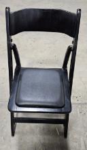 Chair Wood Folding Black W/ Pad