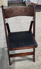 Chair Wood Folding Mahogany W/ Pad