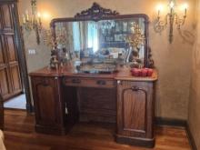 6' Wood Foyer Table with Mirror