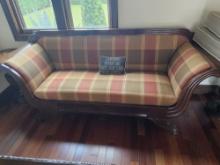 7' Upholstered Wood Sofa