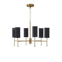 Hampton Hill Conrad 6 Light Chandelier With Plated Gold Finish FB150-1154