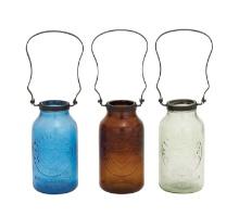 Beautiful The Stylish Glass Metal Bottle 3 Assorted Home Decor 23855