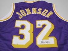 Magic Johnson of the LA Lakers signed autographed basketball jersey Player Authenticated Holo