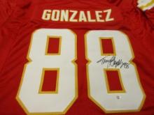Tony Gonzalez of the Kansas City Chiefs signed autographed football jersey PAAS COA 385