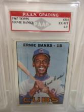 Ernie Banks Cubs 1967 Topps #215 graded PAAS EX-MT 6.5